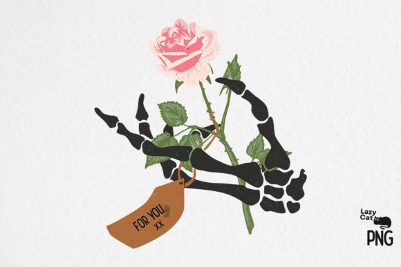 Black Skeleton Hand with Rose Embroidery Review