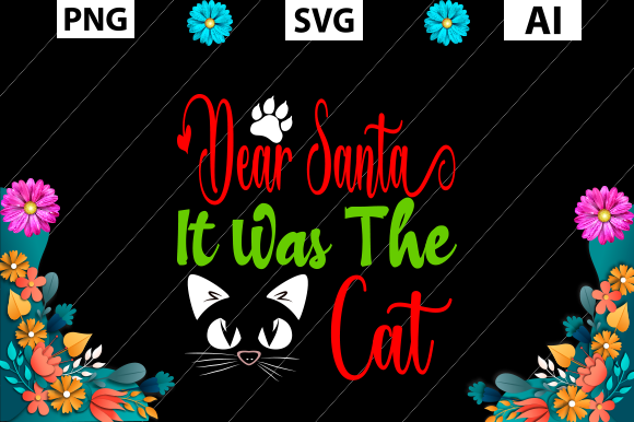 Christmas, Dear Santa It Was the Cat Embroidery Review