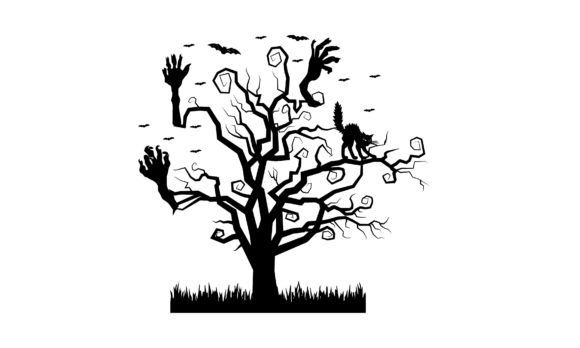 Halloween Tree Vector Review for Embroidery Projects