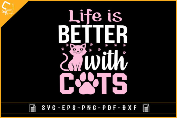Life is Better with Cats T-shirt Design Review