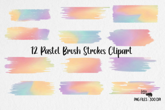 Pastel Brush Strokes Clipart Review