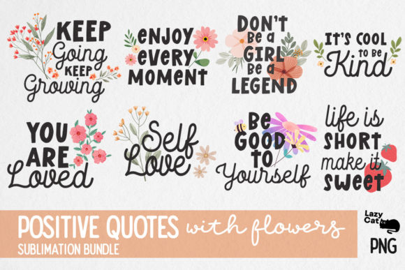 Positive Quotes with Flowers Bundle Review